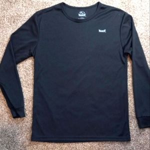 MARKER LONG SLEEVE black polyester shirt size M